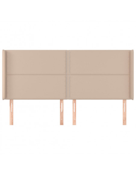 Testiera ad Orecchio Cappuccino 183x16x118/128 cm in Similpelle