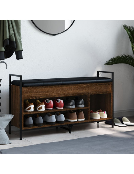 Panca Porta Scarpe Rovere Marrone 105,5x32x57,5 cm