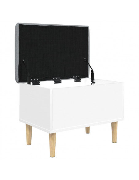 Panca Portaoggetti Bianca 62x42x46 cm in Legno Multistrato