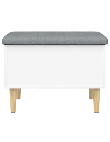 Panca Portaoggetti Bianca 62x42x46 cm in Legno Multistrato