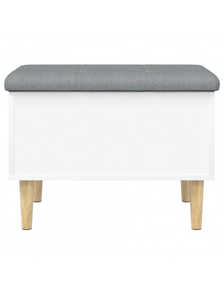 Panca Portaoggetti Bianca 62x42x46 cm in Legno Multistrato