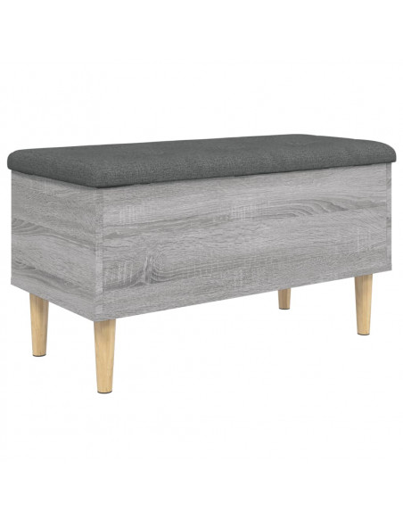 Panca Portaoggetti Grigio Sonoma 82x42x46 cm Legno Multistrato