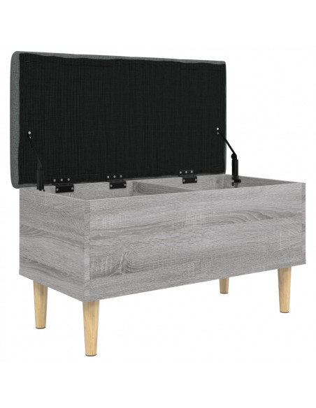 Panca Portaoggetti Grigio Sonoma 82x42x46 cm Legno Multistrato