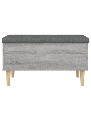 Panca Portaoggetti Grigio Sonoma 82x42x46 cm Legno Multistrato