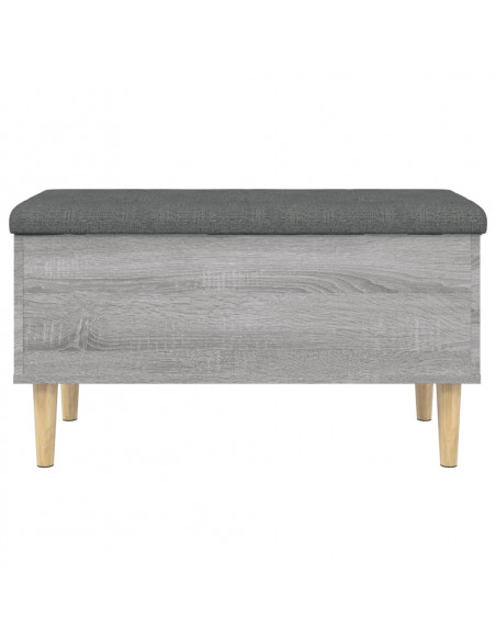Panca Portaoggetti Grigio Sonoma 82x42x46 cm Legno Multistrato