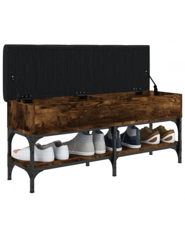 Panca Porta Scarpe Rovere Fumo 102x32x45cm in Legno Multistrato