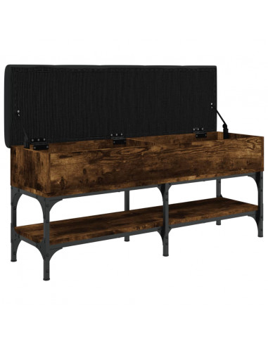 Panca Porta Scarpe Rovere Fumo 102x32x45cm in Legno Multistrato