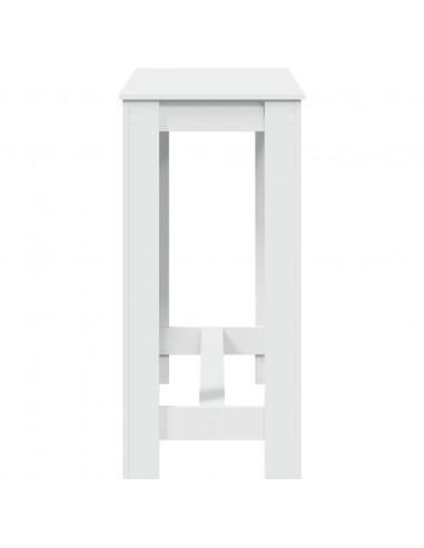 Tavolo da Bar Bianco 102x50x103,5 cm in Legno Multistrato
