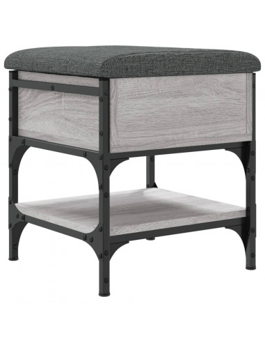 Panca Porta Scarpe Grigio Sonoma 42x42x45 cm Legno Multistrato