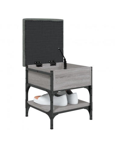 Panca Porta Scarpe Grigio Sonoma 42x42x45 cm Legno Multistrato