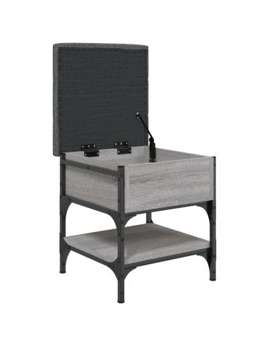 Panca Porta Scarpe Grigio Sonoma 42x42x45 cm Legno Multistrato