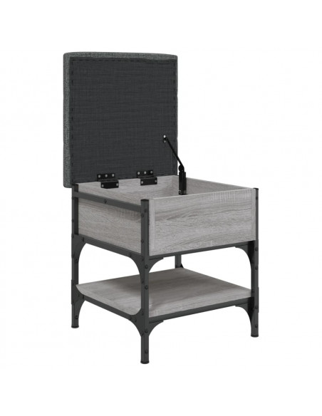 Panca Porta Scarpe Grigio Sonoma 42x42x45 cm Legno Multistrato