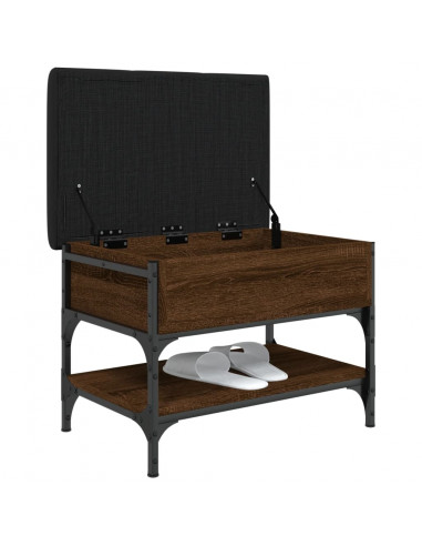 Panca Porta Scarpe Rovere Marrone 62x42x45 cm Legno Multistrato