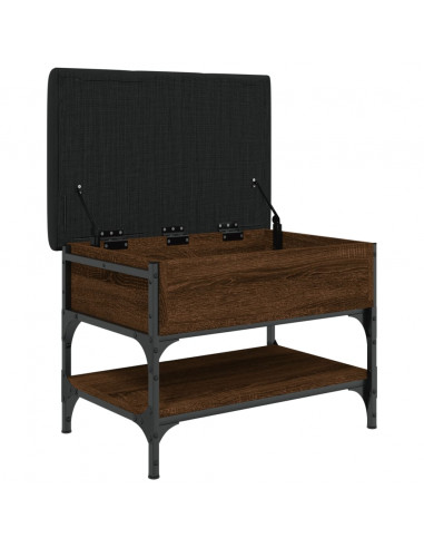 Panca Porta Scarpe Rovere Marrone 62x42x45 cm Legno Multistrato