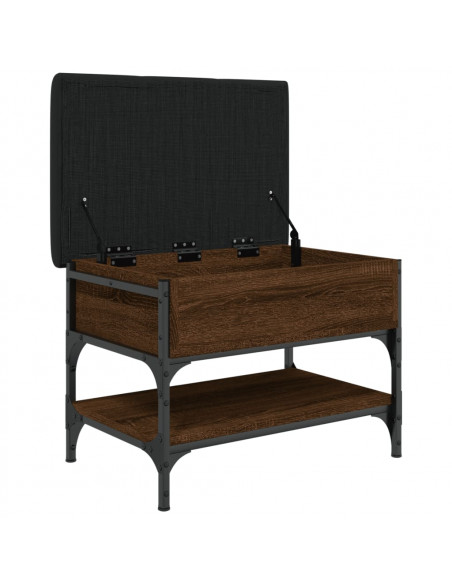 Panca Porta Scarpe Rovere Marrone 62x42x45 cm Legno Multistrato