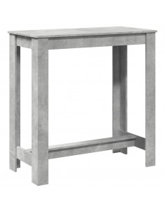 Tavolo da Bar Grigio Cemento 102x50x103,5 cm Legno Multistrato 2
