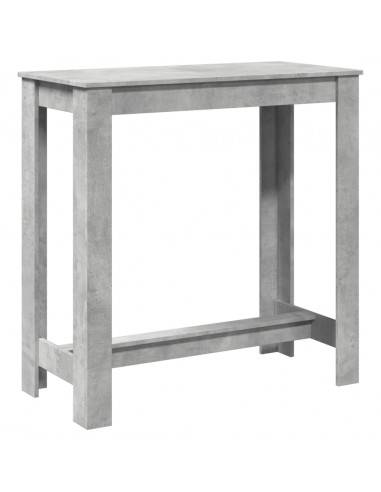 Tavolo da Bar Grigio Cemento 102x50x103,5 cm Legno Multistrato