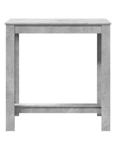 Tavolo da Bar Grigio Cemento 102x50x103,5 cm Legno Multistrato