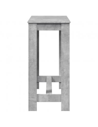 Tavolo da Bar Grigio Cemento 102x50x103,5 cm Legno Multistrato