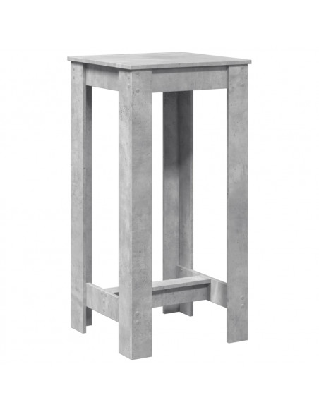 Tavolo da Bar Grigio Cemento 51x50x103,5cm in Legno Multistrato