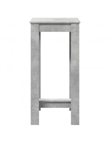 Tavolo da Bar Grigio Cemento 51x50x103,5cm in Legno Multistrato