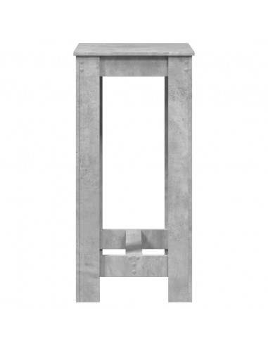 Tavolo da Bar Grigio Cemento 51x50x103,5cm in Legno Multistrato