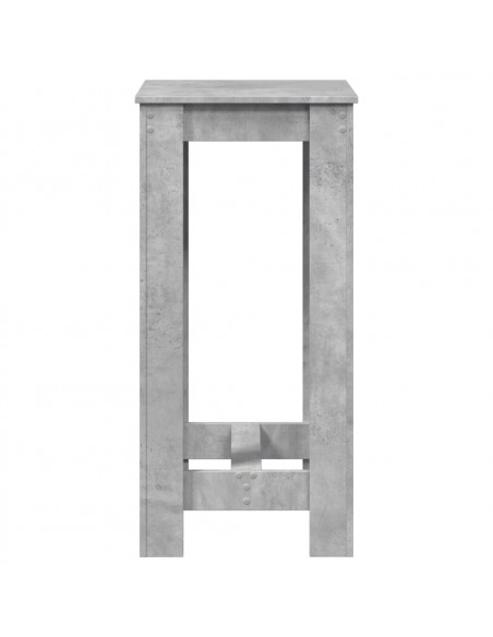 Tavolo da Bar Grigio Cemento 51x50x103,5cm in Legno Multistrato