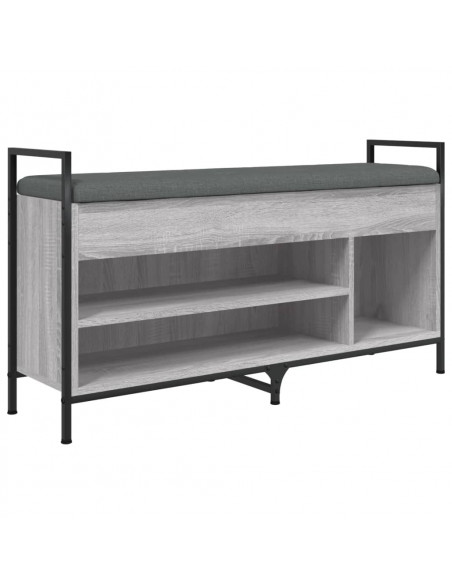 Panca Porta Scarpe Grigio Sonoma 105,5x32x57,5 cm