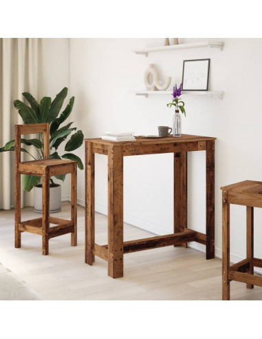 Tavolo da Bar Legno Antico 102x50x103,5 cm in Legno Multistrato