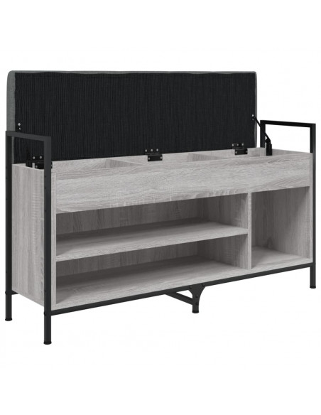 Panca Porta Scarpe Grigio Sonoma 105,5x32x57,5 cm