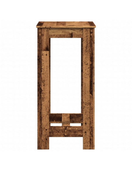 Tavolo da Bar Legno Antico 51x50x103,5 cm in Legno Multistrato