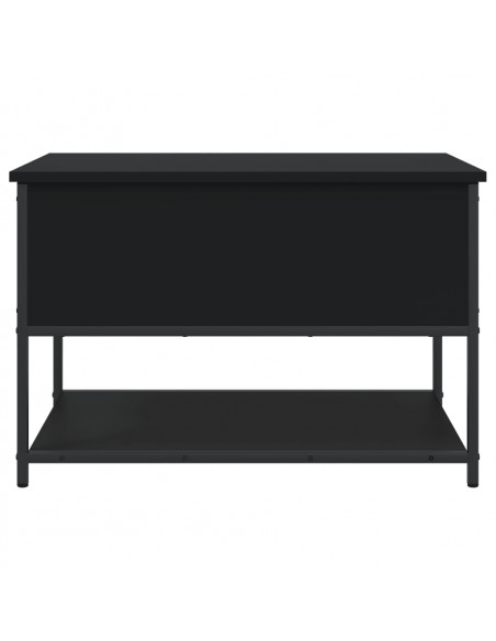 Panca Portaoggetti Nera 70x42,5x47 cm in Legno Multistrato
