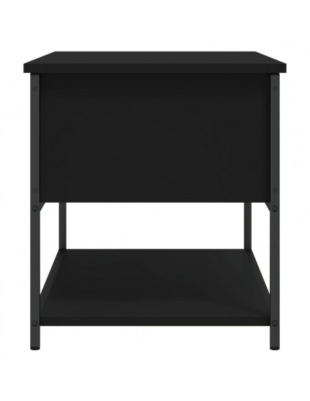 Panca Portaoggetti Nera 70x42,5x47 cm in Legno Multistrato