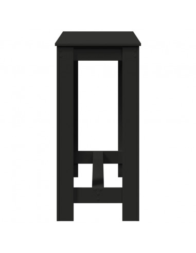 Tavolo da Bar Nero 102x50x103,5 cm in Legno Multistrato