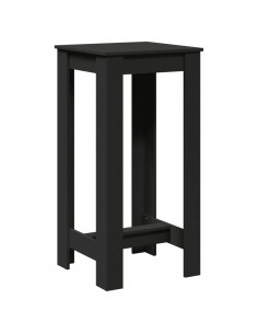 Tavolo da Bar Nero 51x50x103,5 cm in Legno Multistrato 2