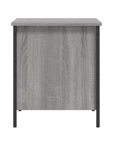 Panca Portaoggetti Grigio Sonoma 40x42,5x50cm Legno Multistrato