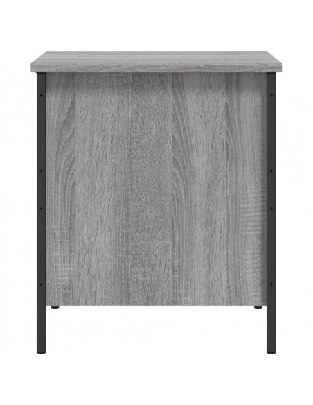 Panca Portaoggetti Grigio Sonoma 40x42,5x50cm Legno Multistrato