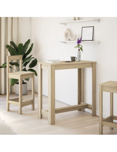 Tavolo da Bar Rovere Sonoma 102x50x103,5cm in Legno Multistrato