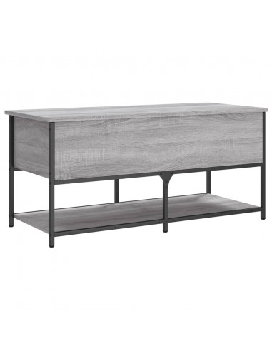 Panca Portaoggetti Grigio Sonoma 100x42,5x47 Legno Multistrato