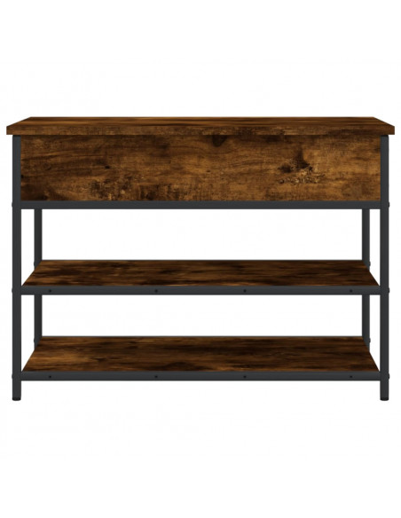 Panca Porta Scarpe Rovere Fumo 70x42,5x50 cm Legno Multistrato