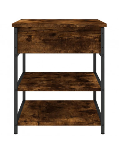 Panca Porta Scarpe Rovere Fumo 70x42,5x50 cm Legno Multistrato