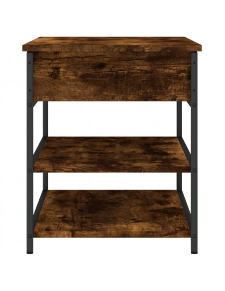 Panca Porta Scarpe Rovere Fumo 70x42,5x50 cm Legno Multistrato