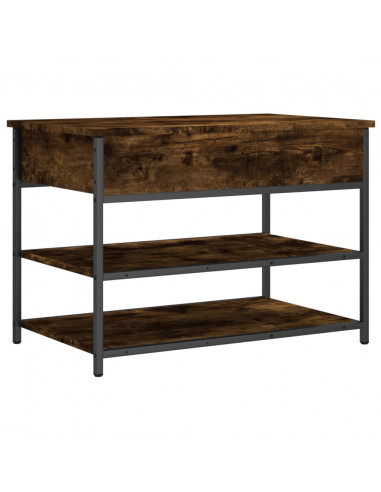 Panca Porta Scarpe Rovere Fumo 70x42,5x50 cm Legno Multistrato