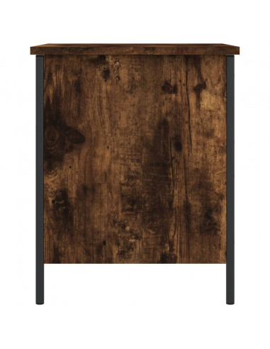 Panca Portaoggetti Rovere Fumo 40x42,5x50 cm Legno Multistrato