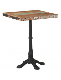 Tavolo da Bistrot 60x60x76 cm in Legno Massello di Recupero 2