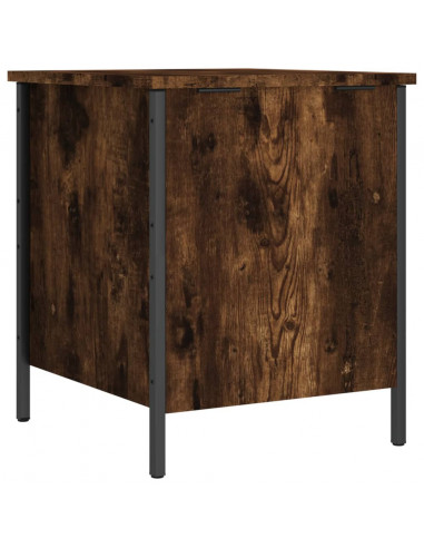 Panca Portaoggetti Rovere Fumo 40x42,5x50 cm Legno Multistrato