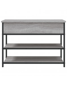 Panca Porta Scarpe Grigio Sonoma 70x42,5x50cm Legno Multistrato 2