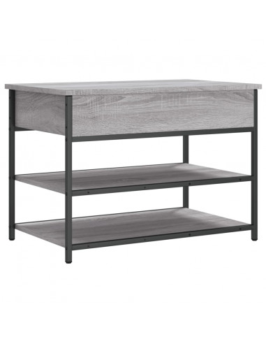 Panca Porta Scarpe Grigio Sonoma 70x42,5x50cm Legno Multistrato