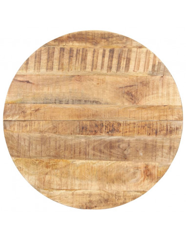 Tavolo da Pranzo 80 cm in Legno di Mango Grezzo