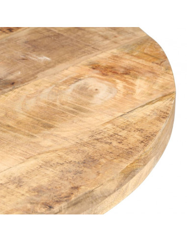 Tavolo da Pranzo 80 cm in Legno di Mango Grezzo
